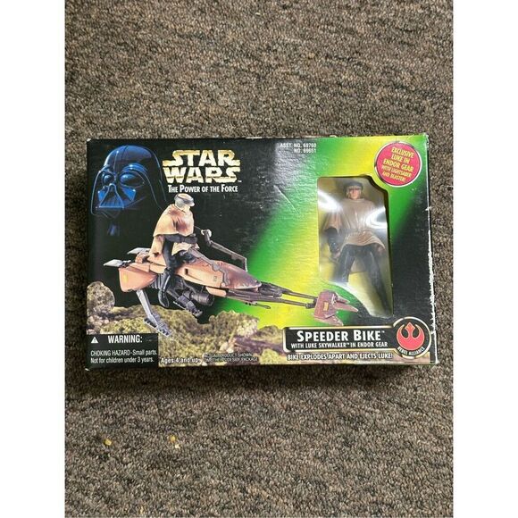Kenner Star Wars Power of the Force speeder bike and action figure - Picture 1 of 7